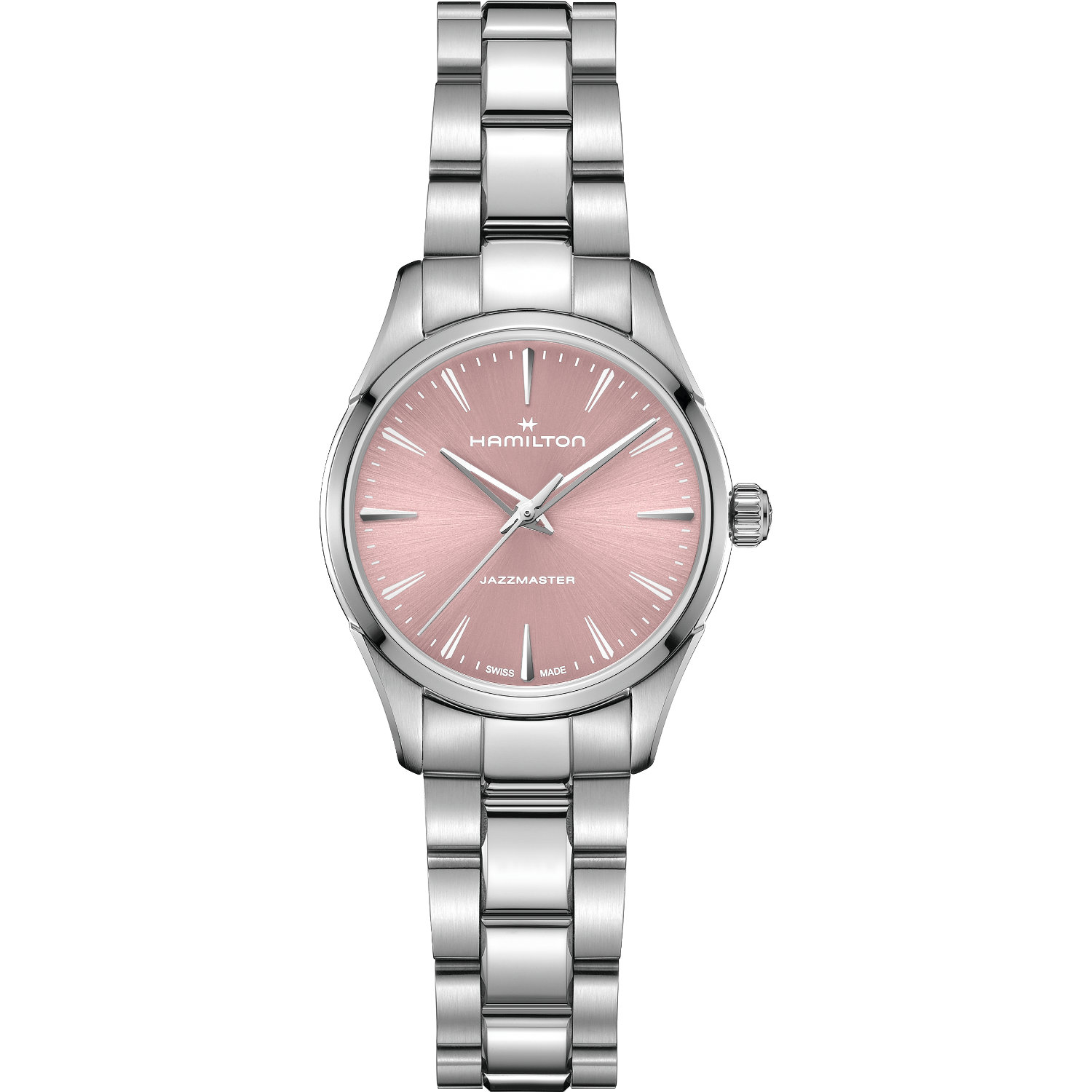 Hamilton-Jazzmaster-Quarzo-32mm-H32301171-Fronte Orologio Hamilton Jazzmaster Quarzo 32mm. Cassa in acciaio, vetro zaffiro, movimento al quarzo, impermeabile 50 metri.