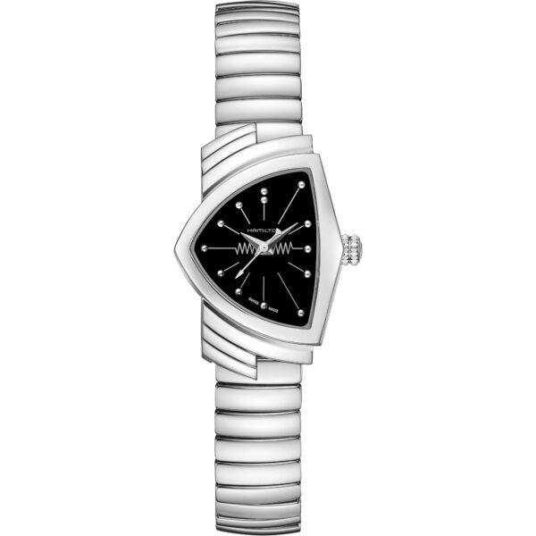 Orologio Hamilton Ventura Quarzo 24mm. Cassa in acciaio e movimento al quarzo, vetro minerale e impermeabilità fino a 50 metri