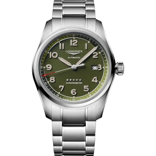 Orologio Longines Spirit 42mm. Cassa in acciaio, movimento automatico con riserva di carica di 72 ore, bracciale acciaio, vetro zaffiro. Impermeabile 100 metri.
