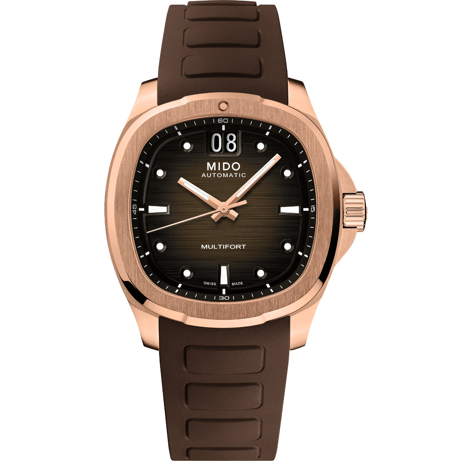 Orologio Mido Multifort TV Big Date Automatico 40mm, cassa in acciaio, fondello a vista, impermeabile 100 metri