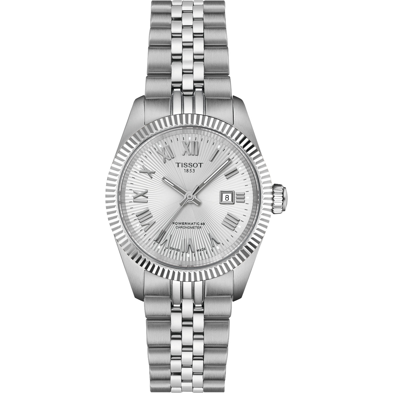 Tissot-Ballade-Automatico-30mm-T1562081103300-Fronte Tissot Ballade Automatico 30mm cassa e bracciale acciaio