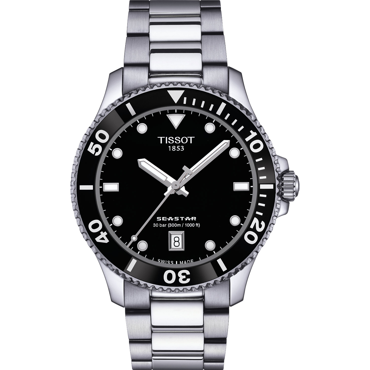 Orologio Tissot Seastar 1000 Quarzo 40mm, cassa acciaio, movimento al quarzo, impermeabilità 300 metri
